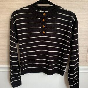 NWT Fitted Long Sleeve Striped Sweater
